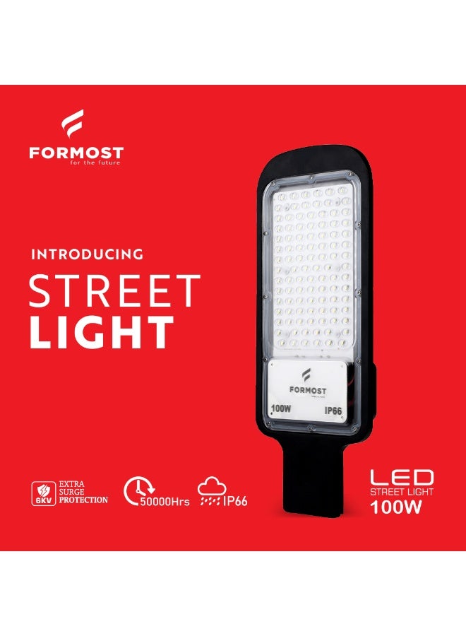 Formost Street Light 30W Cool White | Outdoor LED Street Lamp IP66 Weatherproof High Efficiency Road and Pathway Lighting with 5 Year Replacement Warranty | Made in India | Pack of 1 - Image 3