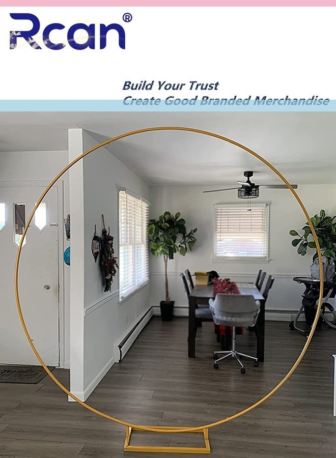 Rcan 6.5FT Round Metal Arch Bracket Circle Stand Frame Floral Frame Background Decoration for Wedding Ceremony Birthday Party Anniversary Festival Decoration  - Image 2