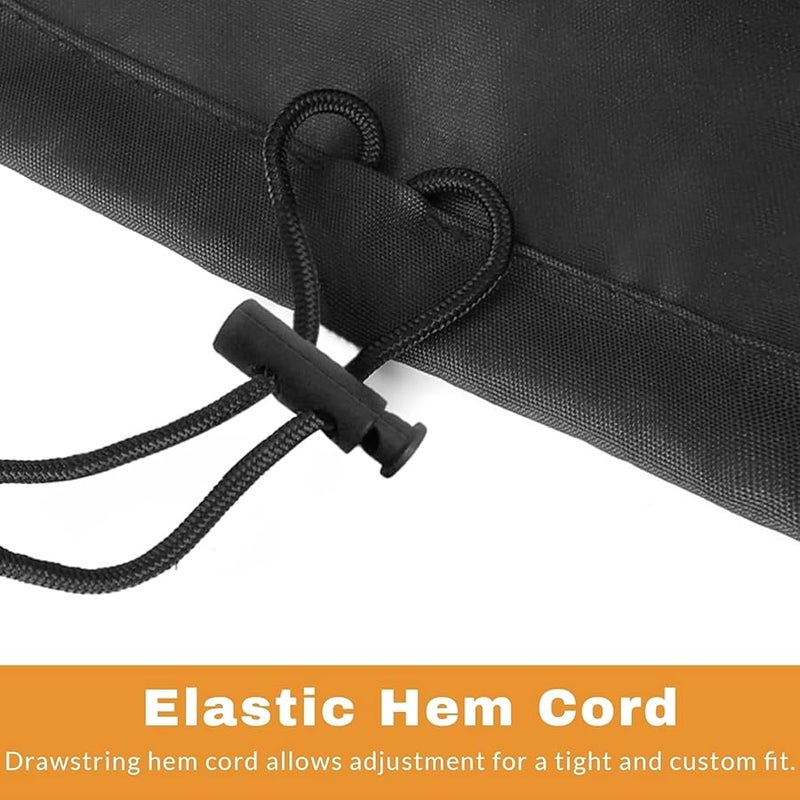 420D Oxford Fabric Windproof Patio Heater Pit Cover Adjustable Fastening Rain Protector - Image 4