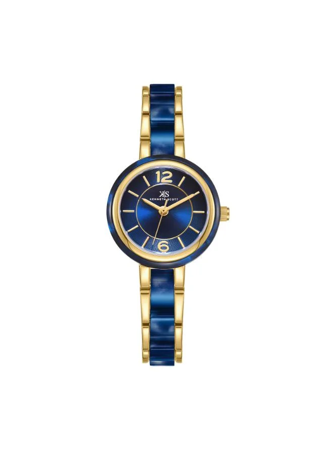 KENNETH SCOTT Women's Alloy and Acetate Plastic Analog Watch K24501-GCNN - 26.5 mm