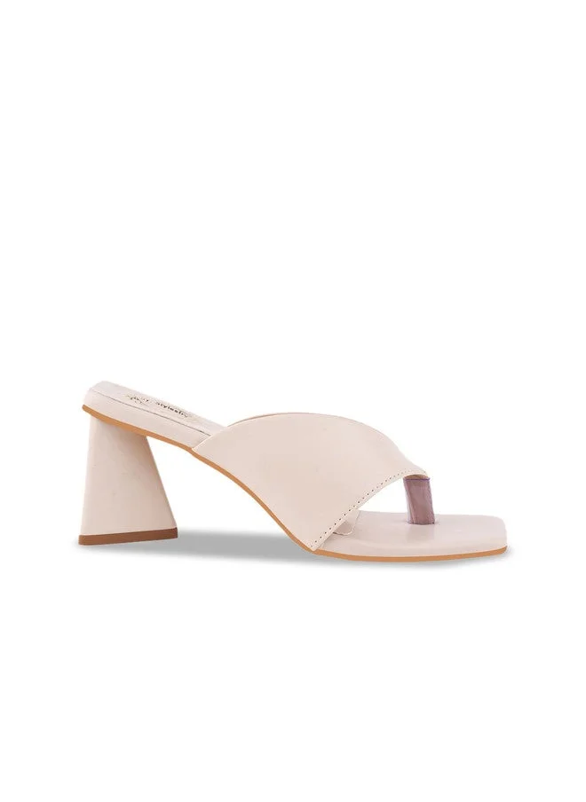 شوتوبيا Shoetopia Women's  Block Heel Thong Sandals – Lilac Slip-On Square Toe Heels Design Stylish Comfortable, Durable– Perfect for Casual & Party