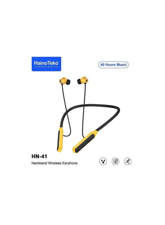 Haino Teko HN-41 Wireless Neckband Earphones – Enjoy Up to 40 Hours of Crystal Clear Audio with Comfortable, Stylish Design - Image 2