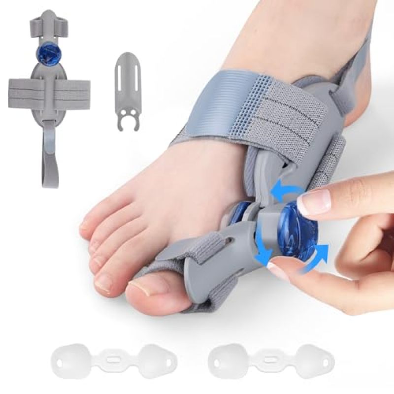 Bunion Corrector Adjustable Tension Control - Ultra-Soft Silicone Cushion Adjustable Toe Separator for Men Women Home Walking Day Night Use - Image 1