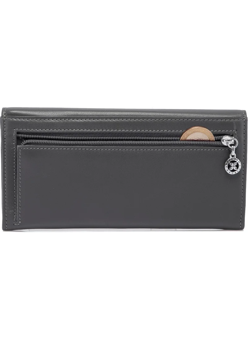 Tergan Gray Leather Women's Wallet 05807E80