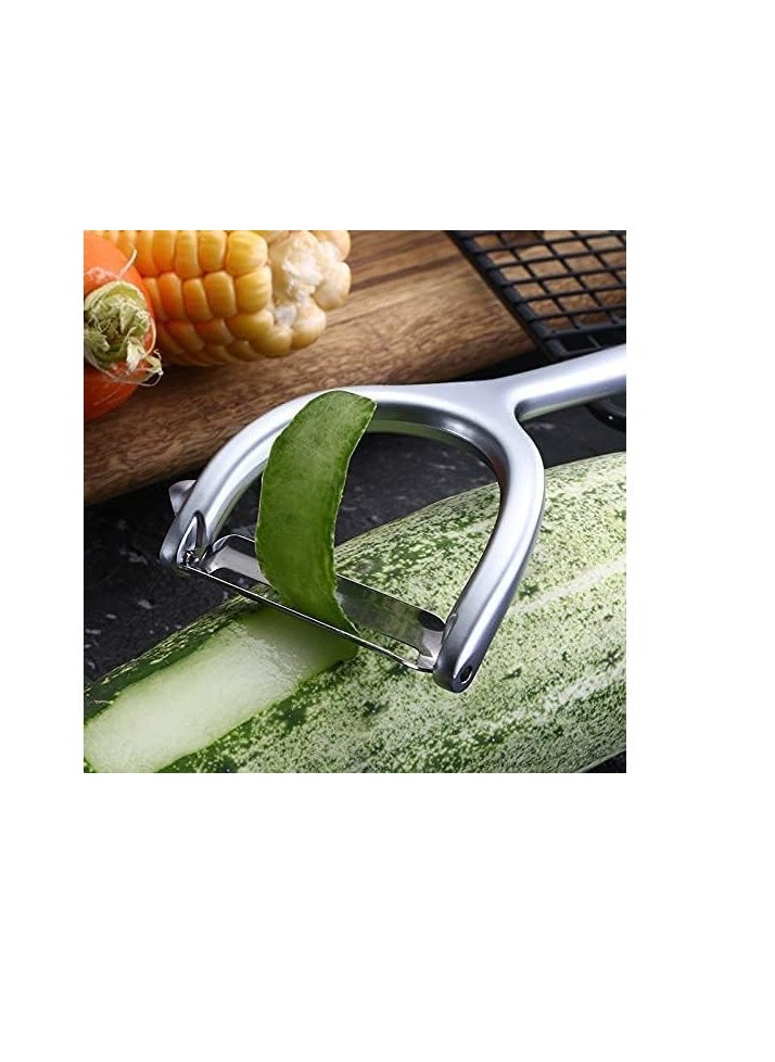 Generic Potato Vegetable Peeler for Kitchen, Stainless Steel Y-Shaped Rotating Peeler  - Image 3