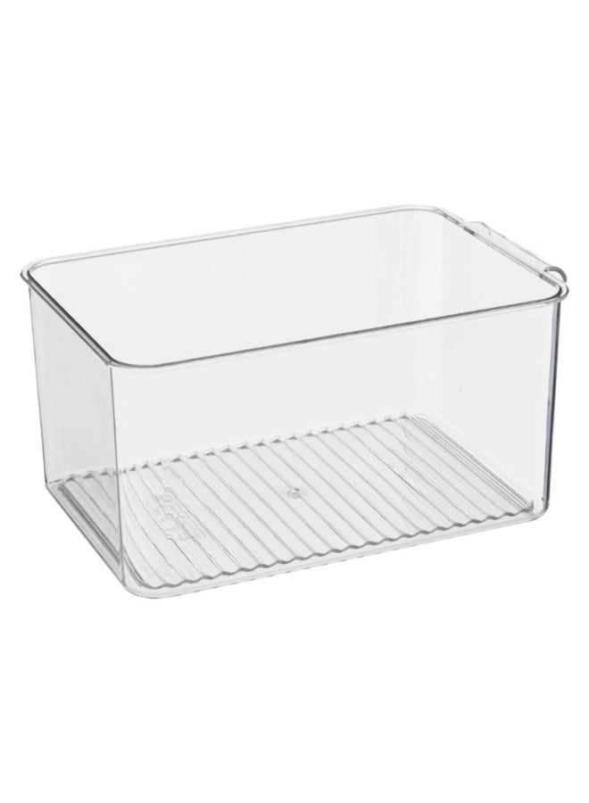 Five Simply Smart Tidy Fridge Organizer Box Clear and Grey Small 189617 - Image 2