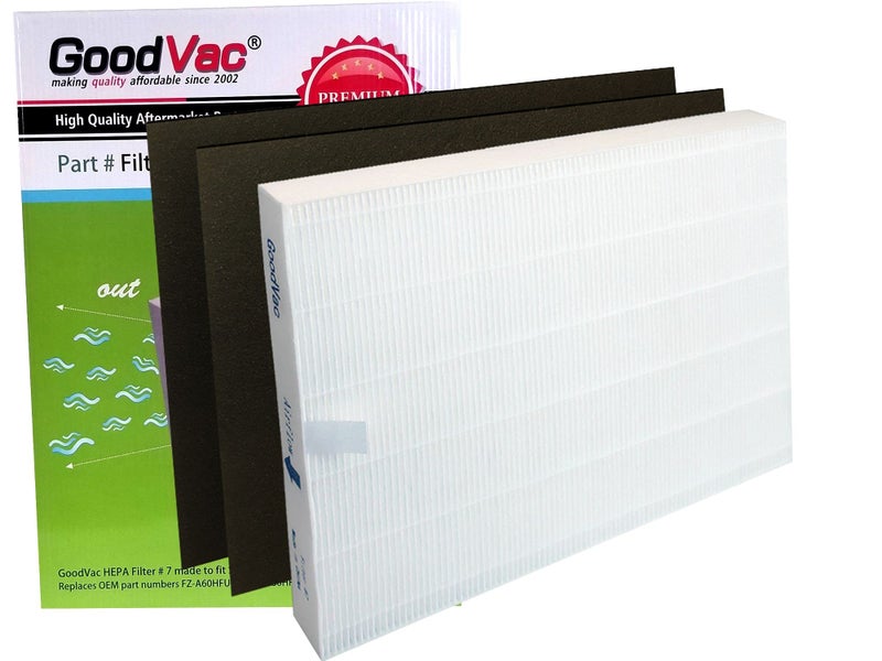GoodVac Filter Sharp FP-A60UW FP-A80UW Air Purifier Replacement Filter and 2 Carbon Pre-Filters Replaces FZ-A60HFU FZ-A80HFU - Image 1