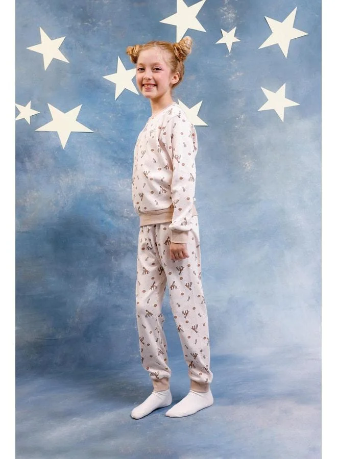 Perendi Girl's 100% Cotton Pajama Set.