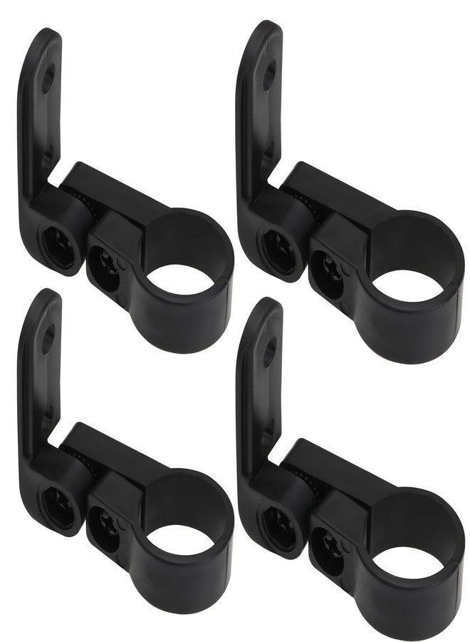 Create idea 4Pcs Bicycle Front and Rear Reflector Warning Reflector Black Plastic Bracket Seat Tube Bracket Diameter: 22.2mm 25.4mm 2 Each - Image 1
