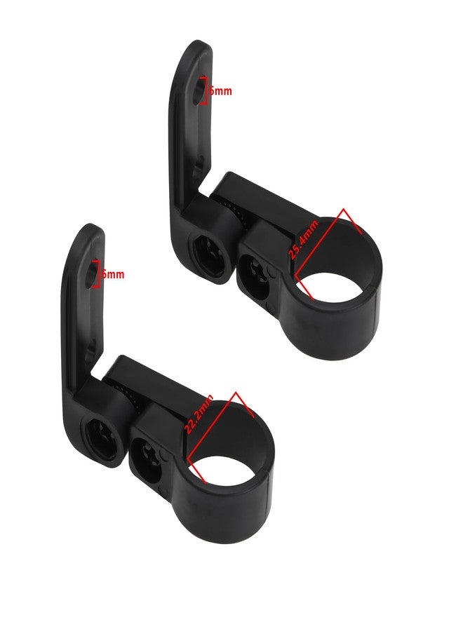 Create idea 4Pcs Bicycle Front and Rear Reflector Warning Reflector Black Plastic Bracket Seat Tube Bracket Diameter: 22.2mm 25.4mm 2 Each - Image 4