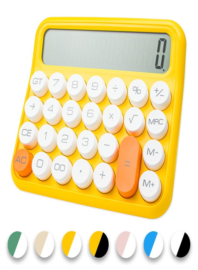 آلة حاسبة قياسية مكونة من 12 رقمًا، شاشة عرض كبيرة وأزرار كبيرة، آلة حاسبة بشاشة LCD كبيرة للاستخدام في المكتب والمدرسة والمنزل والأعمال، خاصية السكون التلقائي - Image 5