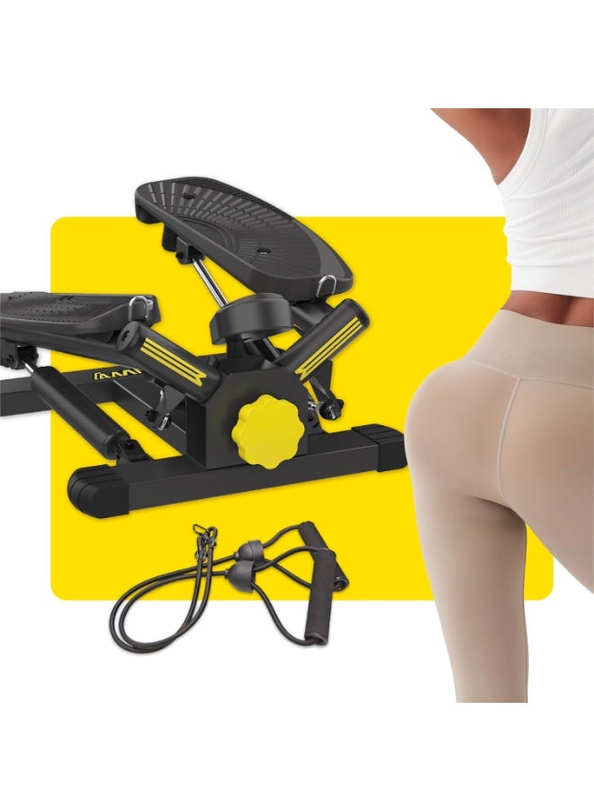 ZIWWVY Stepper Machine with Resistance Bands, Mini Stepper with 300LBS Weight Capacity, Twist Stepper for Full Body Workout, Adjustable Step Height, Smooth and Quiet, Step Machine for Men Women - Image 3