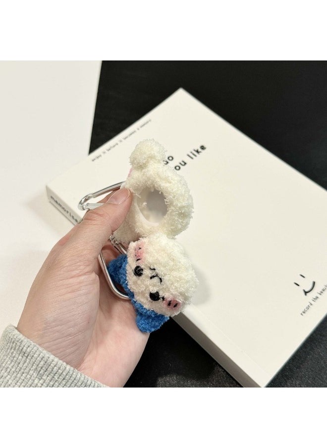 Generic - Bear Plush Knitted Cute Suitable For Smart For Apple Airtag Tracker Case Anti-lost Device Protective Cover Soft Positioning-Color:Hachi-Applicable Models:For Apple Airtag Protective Case - Image 1