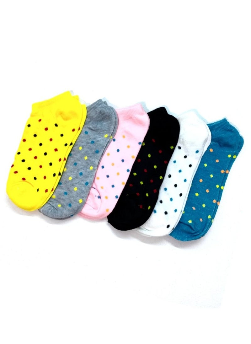 Generic - Bundle of 6 multicolor low cut sport women socks - Image 1