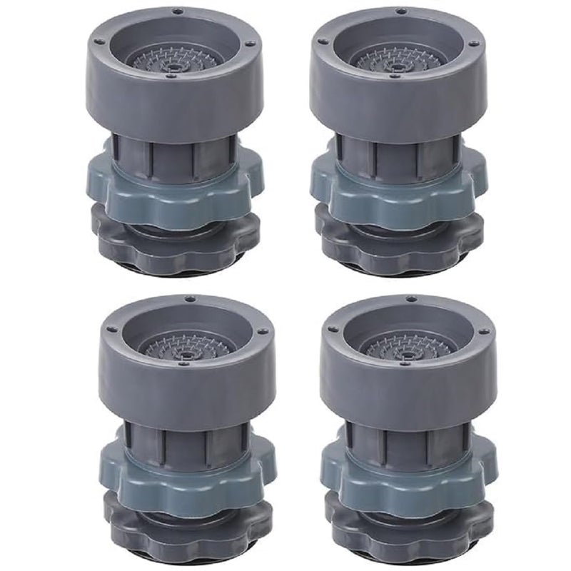 Emcapt Washing Machine Vibration Pads - Adjustable Dryer Shock & Noise Cancelling Pads, Anti Vibration Pads for Washing Machine Support, Height Adjustment Feet for Refrigerators, 4 Pcs (Pack of 1)  - Image 1
