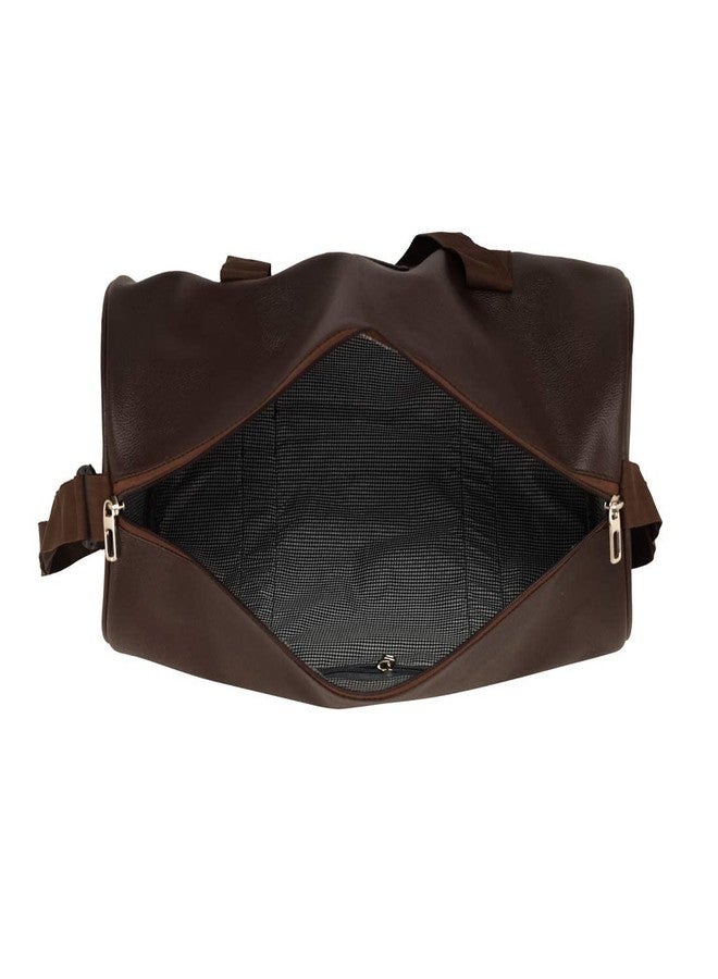 Leather World Gym Bag for Men & Women | Adjustable Shoulder Bag | Duffle Gym Bag | Water Resistant | Sports & Travel Bag | Fitness Bag (Brown) - Image 2