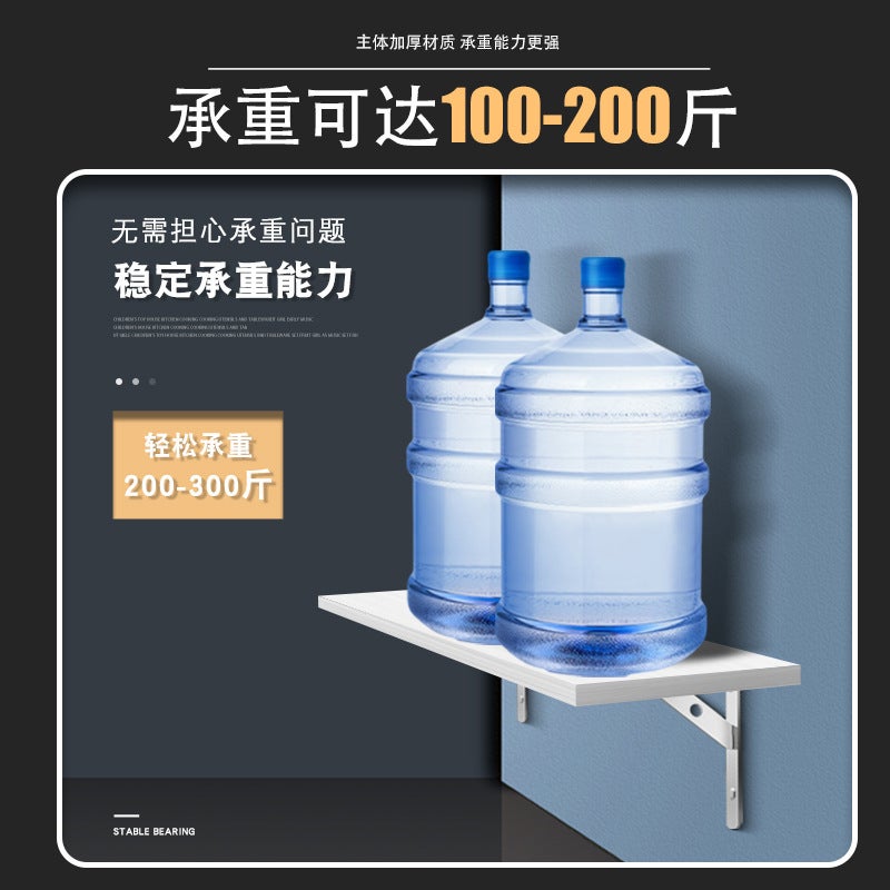 Left Steel Thickened Stainless Steel Triangle Bracket Welded Layer Bracket Removable Wood Bracket Microwave Oven Bracket - Image 3