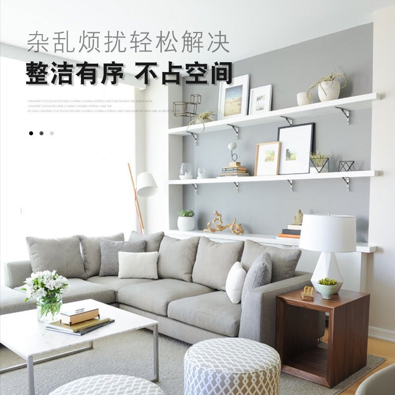 Left Steel Thickened Stainless Steel Triangle Bracket Welded Layer Bracket Removable Wood Bracket Microwave Oven Bracket - Image 4