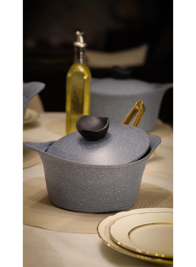 Glory Granite Pot Premium Size 32 cm Grey - Image 5