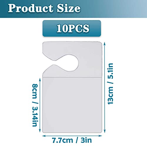 PUSNMI Clear Parking Permit Holder, Car Vertical Parking Lot Pass Rear View Mirror Hanger Vehicle Parking Pass Hang Tag Holder for Car Passes, Permits - 10PCS - Image 2
