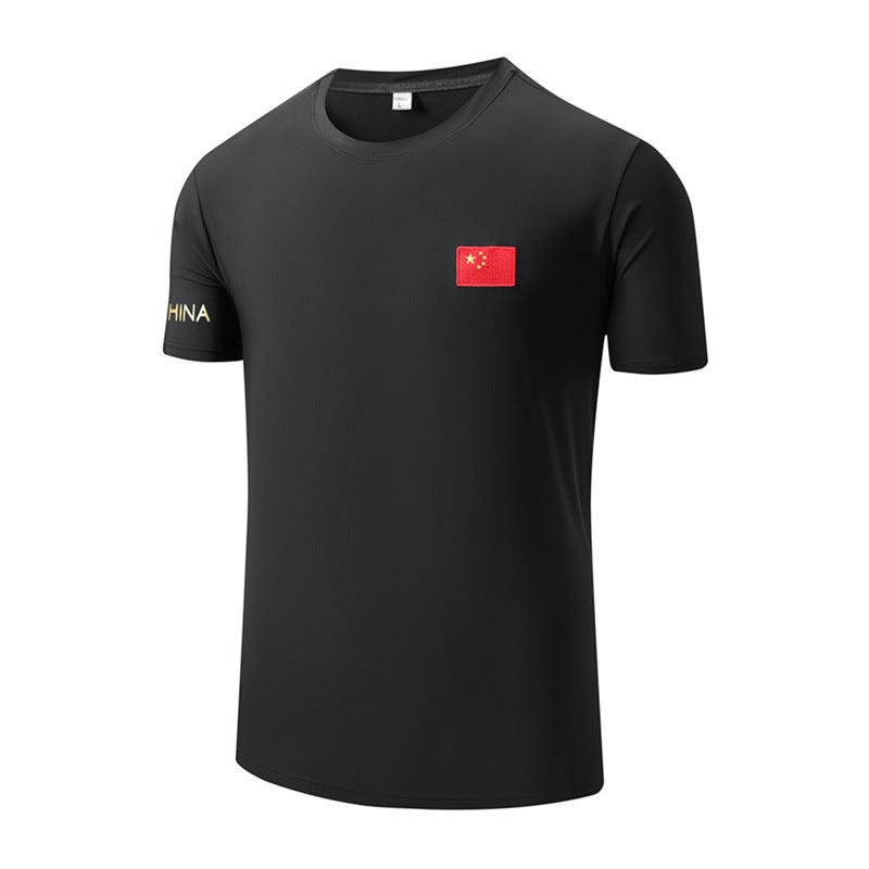Summer Jinammonia Real Ice Silk T-Shirt Sports Athletes Marathon Running Special Training Fitness Crew Neck Short Sleeve Quick Drying - Image 4