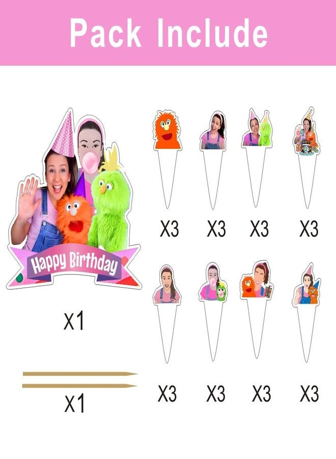 BNFUO 25Pcs Rachel Cake Decorations with 24pcs Cupcake Toppers, 1pcs Big Cake Topper for Rachel Birthday Party Supplies - Image 3