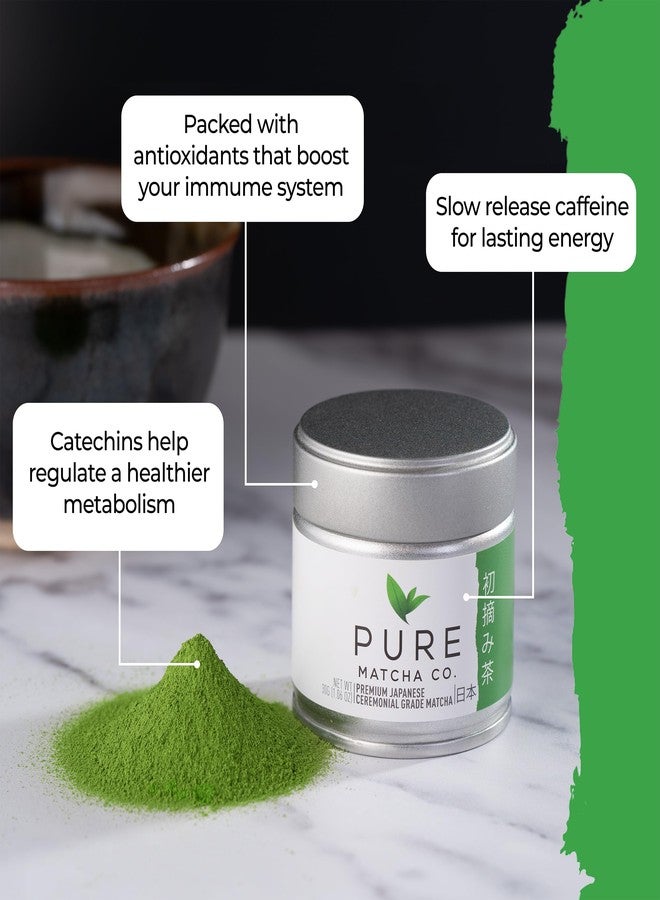 Pure Matcha بيور ماتشا كو | مسحوق شاي ماتشا أخضر فاخر للاستخدامات الاحتفالية | منشأ ياباني أصيل | خالي من السكر | 30 غرام، 1.06 أونصة - Image 2