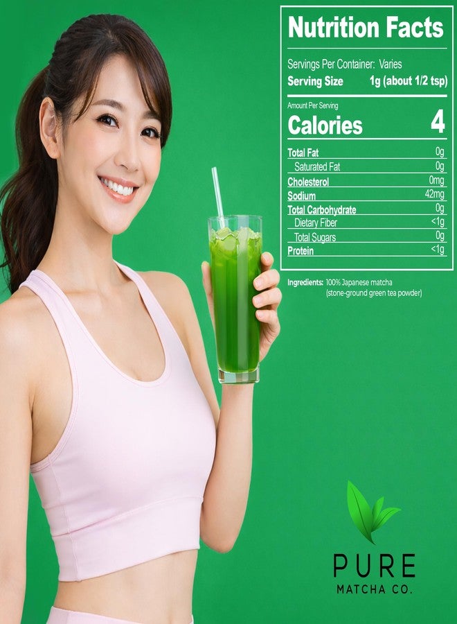 Pure Matcha بيور ماتشا كو | مسحوق شاي ماتشا أخضر فاخر للاستخدامات الاحتفالية | منشأ ياباني أصيل | خالي من السكر | 30 غرام، 1.06 أونصة - Image 4