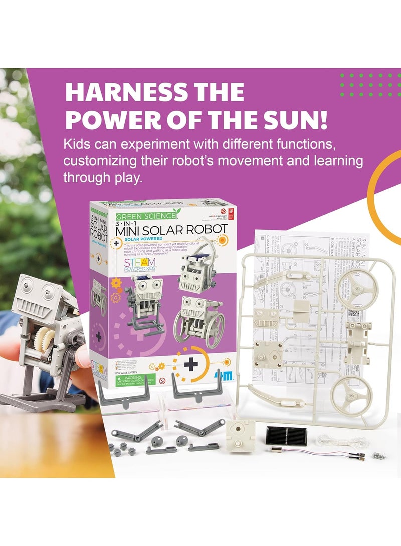 4M Engineering Solar Robot – Build and Power a Moving Robot Using Solar Energy – Learn STEM & Eco Engineering with Hands-On DIY Kit – No Batteries Required – Ideal for Ages 8+ - Image 4