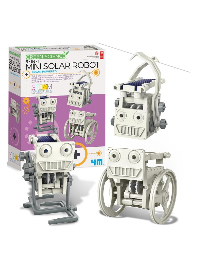 4M Engineering Solar Robot – Build and Power a Moving Robot Using Solar Energy – Learn STEM & Eco Engineering with Hands-On DIY Kit – No Batteries Required – Ideal for Ages 8+ - Image 1