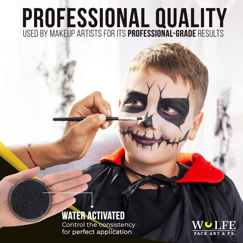 Wolfe Face Art & Fx Wolfe FX Face Paints - Black 010 (30 gm) - Image 2