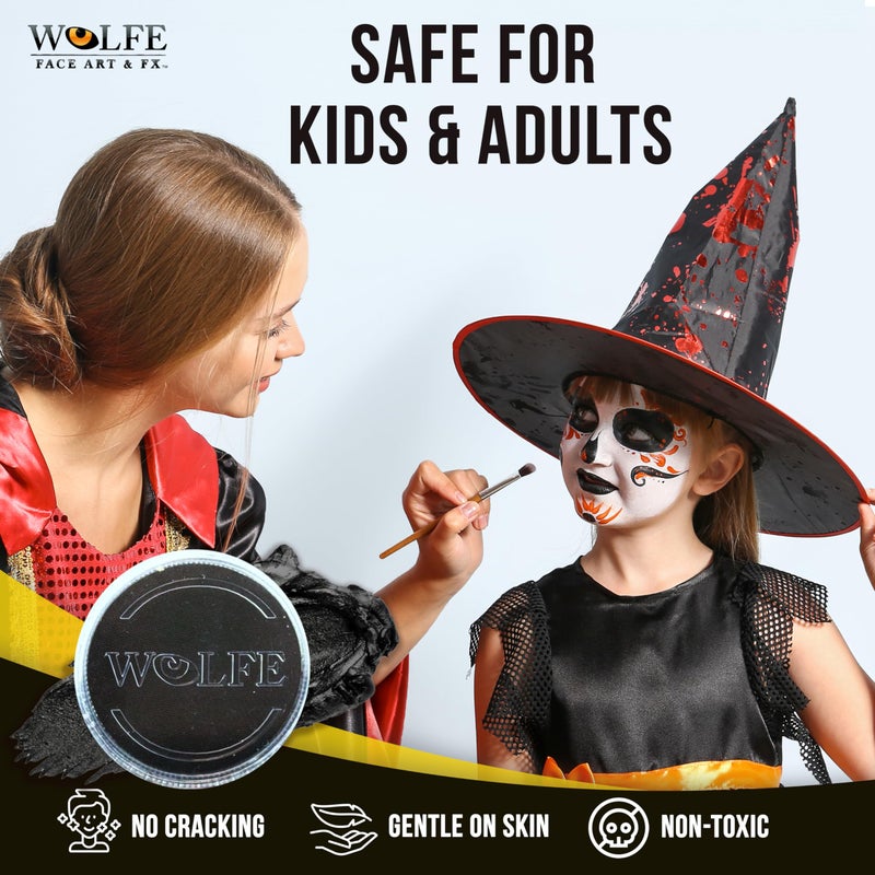 Wolfe Face Art & Fx Wolfe FX Face Paints - Black 010 (30 gm) - Image 3