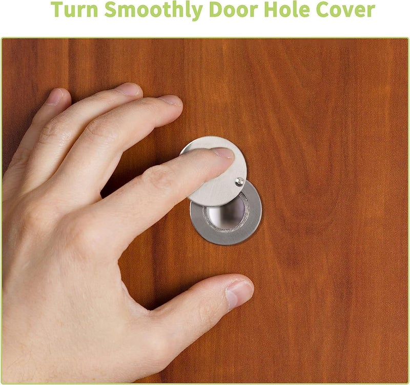 Fanshuge Peephole Cover, Peep Hole Covers for Door - Home Security Privacy Protection with Self-Adhesive Installation Tools（Silver） - Image 5