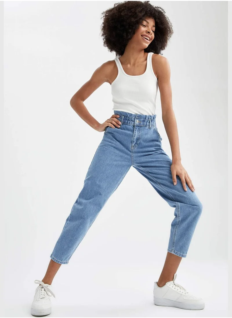 ديفاكتو Paperbag Fit High Waisted Jeans