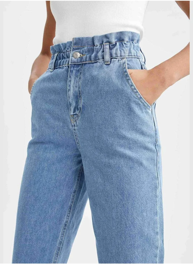 ديفاكتو Paperbag Fit High Waisted Jeans