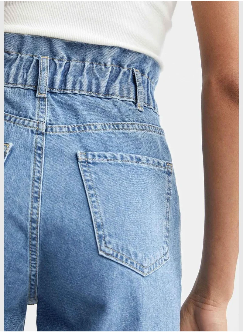 ديفاكتو Paperbag Fit High Waisted Jeans