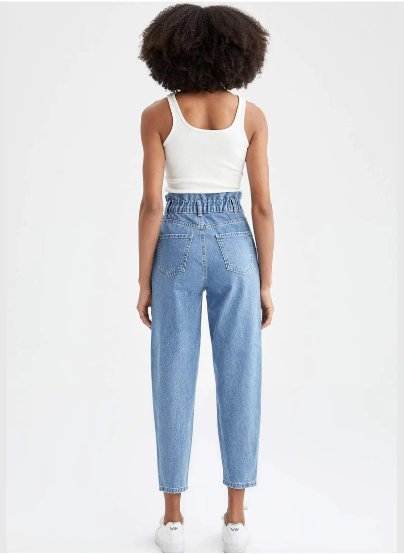 ديفاكتو Paperbag Fit High Waisted Jeans