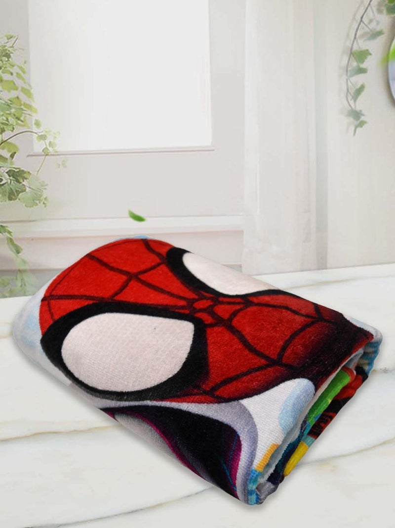 Athom Living Spidey Water Webs Kids Cotton Bath Towel,Superhero Themed Soft & Absorbent Towel for Boys & Girls, 60x120cm, 350GSM - Image 4