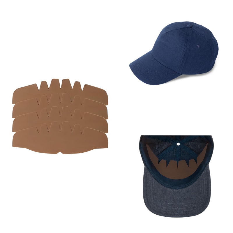 Shapers Image 4 Count, Black CapPro Baseball Crown Insert for Fitted Caps and Snapback - Image 1