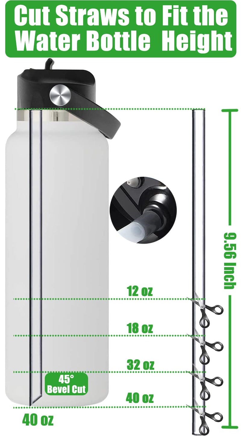 Acemoo Upgraded Straw Lids for Hydro Flask Wide Mouth Bottle 32 40 oz, High Flow Bite Valve and Flex Handle for Hydroflask Lids with Straw Top Cap Replacement, Black&White - Image 5