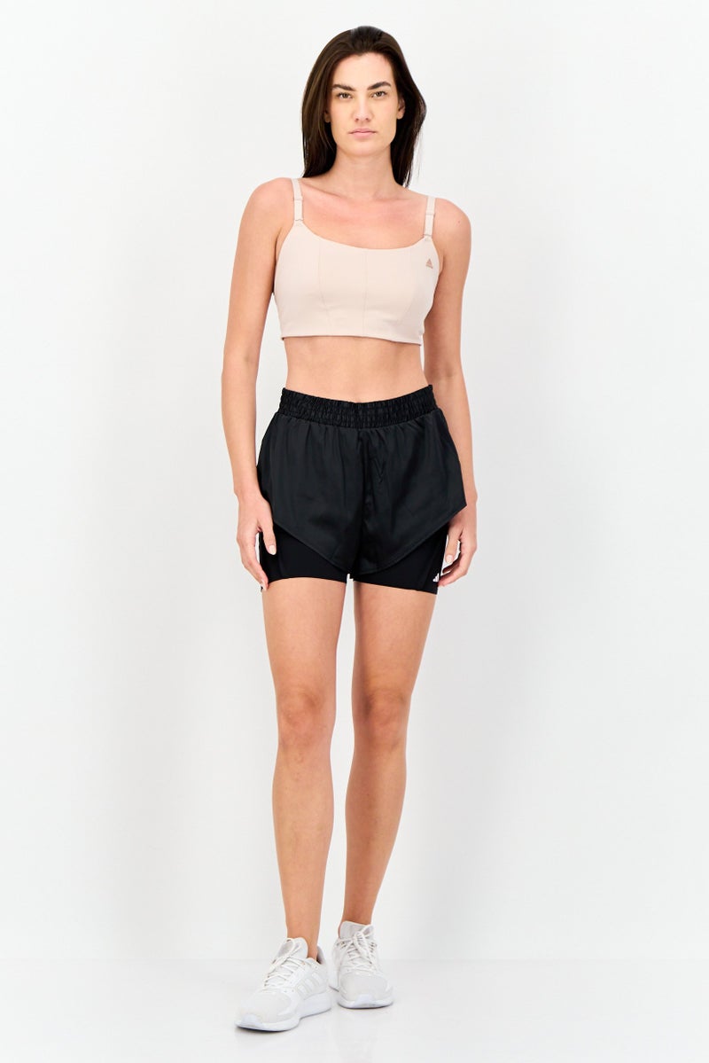 Adidas Women Sportswear Fit Training Shorts, Black  - Image 3