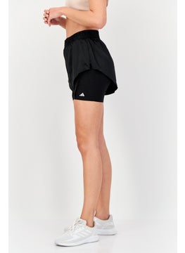 Adidas Women Sportswear Fit Training Shorts, Black  - Image 2