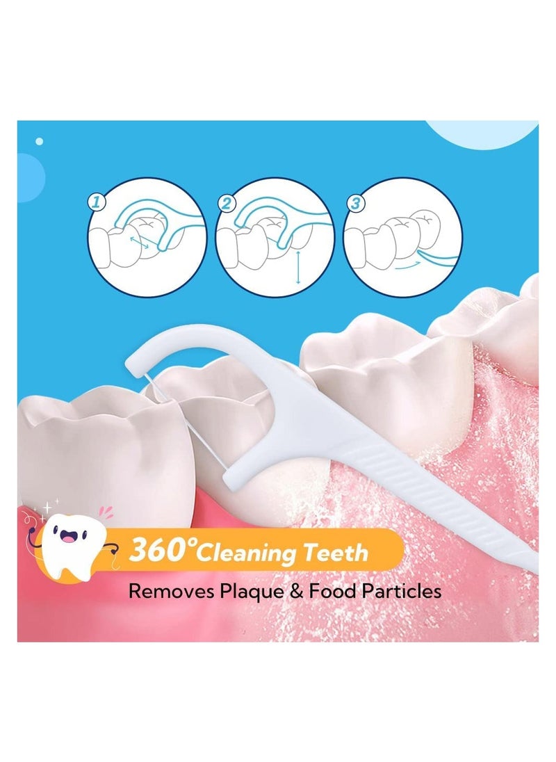 KHAJUL - 250-Piece Toothpick Dental Floss with Portable Cases, Teeth Cleaning, Dental Flossers No-Shred & No-Break Use, Smooth and Thin Floss for Clean Teeth and Gums - Image 1