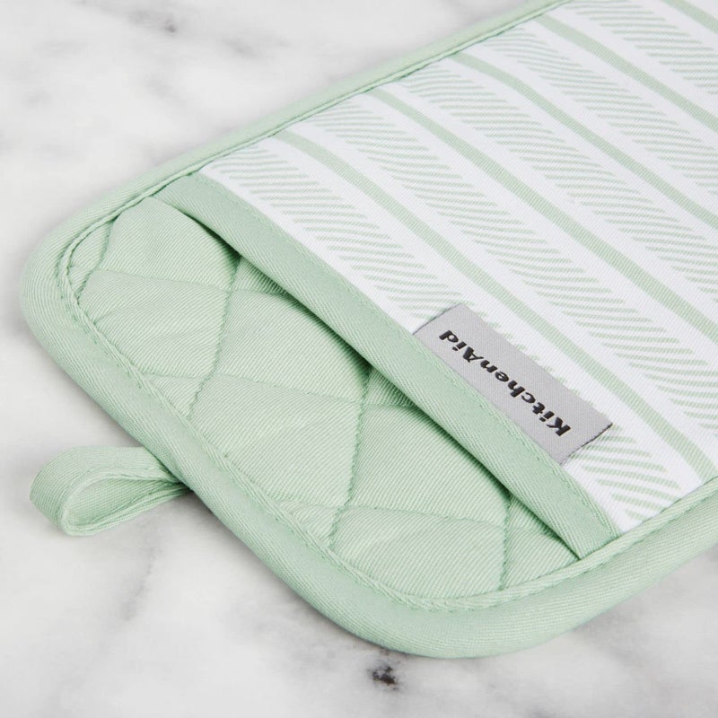 KitchenAid Albany Pot Holder 2-Pack Set  Pistachio  7""x10"" - Image 3
