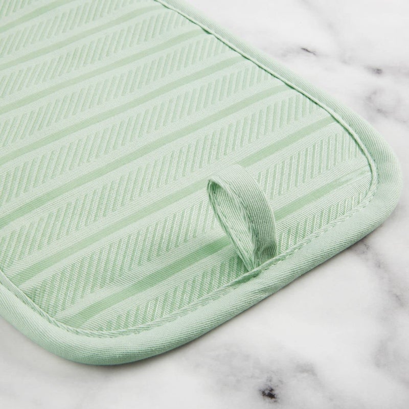 KitchenAid Albany Pot Holder 2-Pack Set  Pistachio  7""x10"" - Image 4
