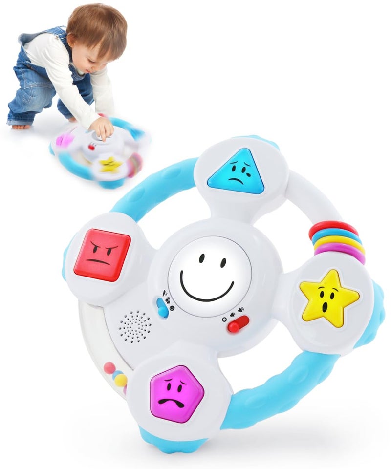 BEST LEARNING My Spin & Learn Steering Wheel - Interactive Educational Toys for 6 to 36 Months Old Babies & Toddlers - Learn Colors, Shapes, Feelings & Music - Birthday Gifts for Children - Image 1