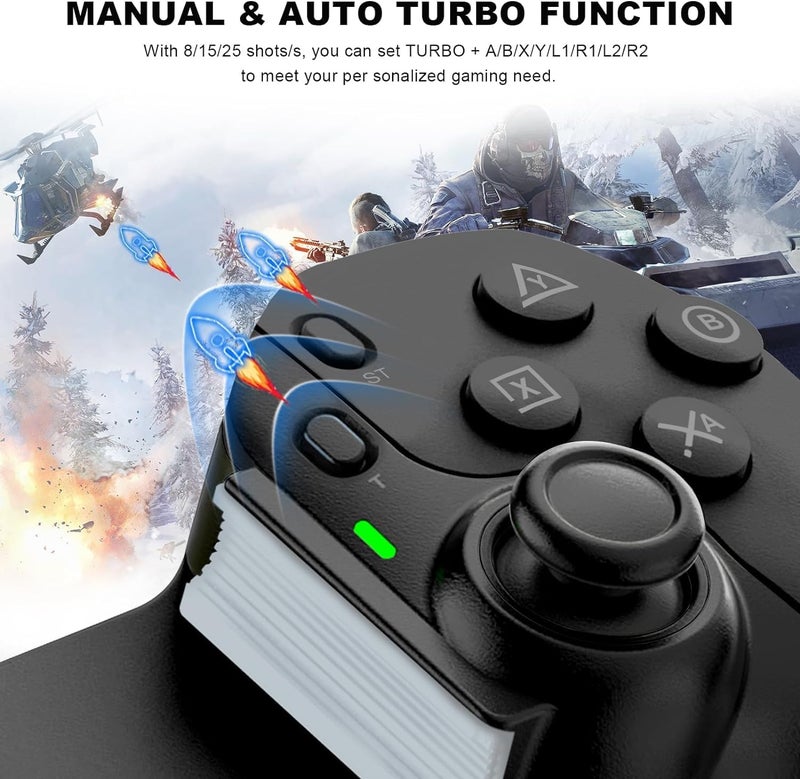 Tobo Phone Controller for Phone/iPad/Andr-id/Tablet(130-280mm), Wireless Game Joystick for Xbox Cloud/PS Remote Play with 2 Back Buttons/Hall-Rocker/Hall-Trigger, Support Switch/PS4-Direct Play TD-1281GA - Image 2