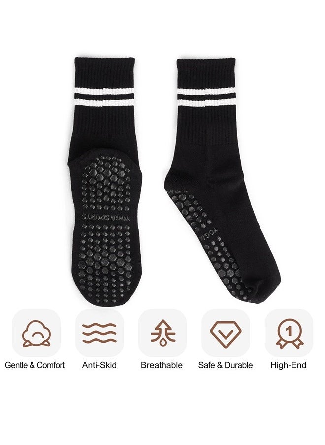 Generic 3 Pairs Yoga Socks For Women，Non Slip Socks Pilates Socks For Yoga,Pilates， Ballet, Dance, Workout, Hospital  - Image 3