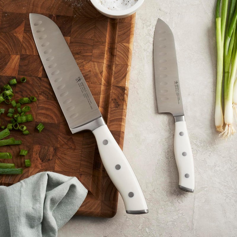 HENCKELS Forged Accent Razor-Sharp 2-pc Santoku Knife Set, White Handle, German Engineered Informed by 100+ Years of Mastery - Image 5