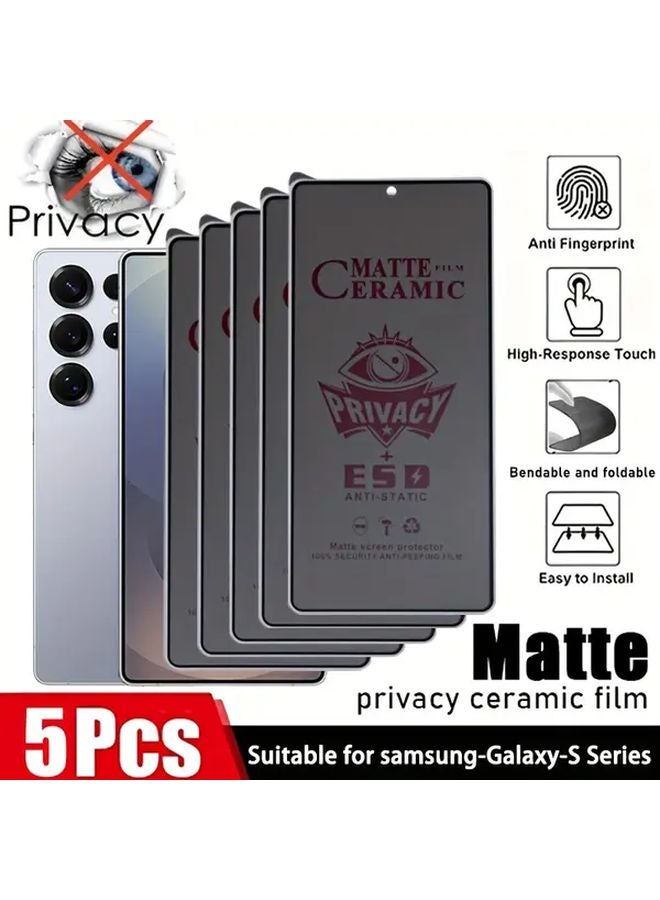Matte Frosted Privacy Ceramic Film Anti Glare Screen Protector For Galaxy S24 FE - Image 2